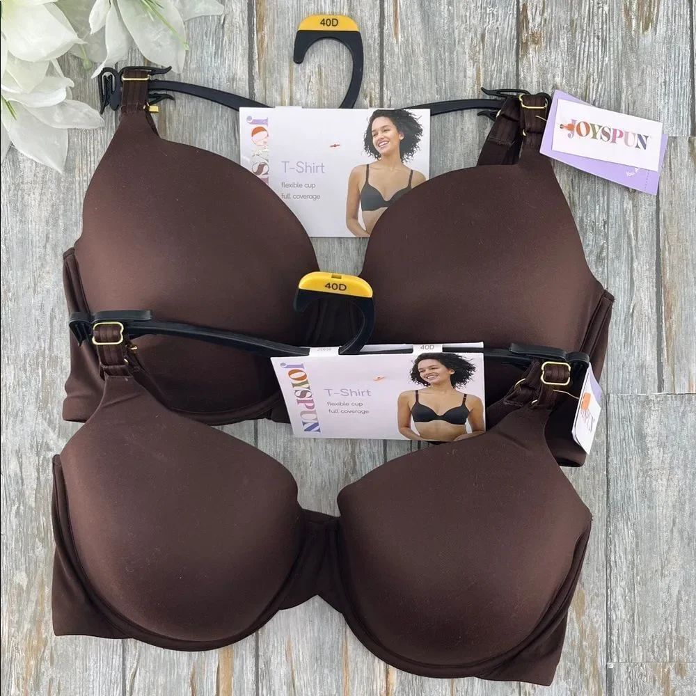 Women's Smoothing T-Shirt Bra 2-Pack Size 40D